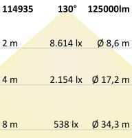 LED Flutlicht 900W, 130x40° asymmetrisch, variabel, 1-10V dimmbar, neutralweiß, IP66 (ext. Trafo)
