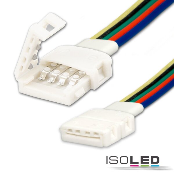 Clip-Verbinder mit Kabel (max. 5A) für 5-pol. IP20 Flexstripes mit Breite 12mm, Pitch-Abstand >12mm