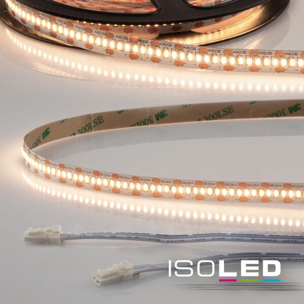 LED CRI930 MiniAMP Flexband, 12V, 6W, 3000K, 120cm, beidseitig 30cm Kabel mit male-Stecker