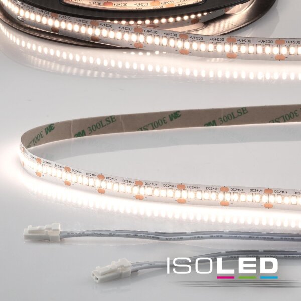 LED CRI940 MiniAMP Flexband, 24V, 12W, 4000K, 120cm, beidseitig 30cm Kabel mit male-Stecker