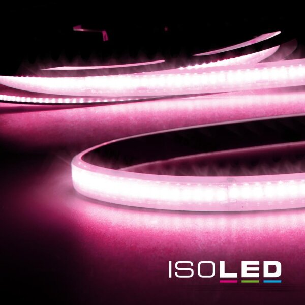 LED CRI9P Linear 48V-Flexband, 8W, IP68, pink, 5 Meter