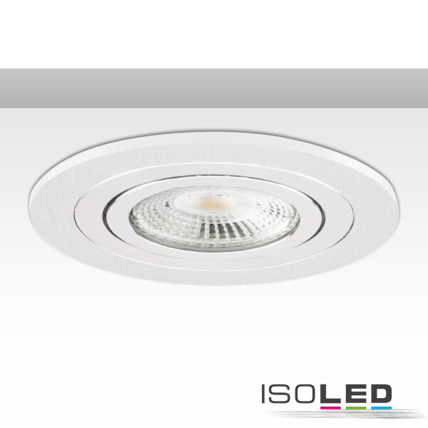 ISOLED Einbaurahmen Kombi für GU10/MR16, weiß + Alu weiß