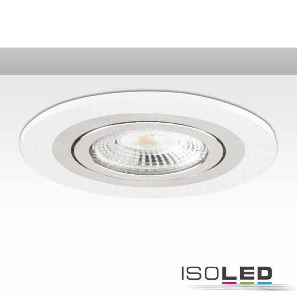 ISOLED Einbaurahmen Kombi für GU10/MR16, weiß + Alu gebürstet