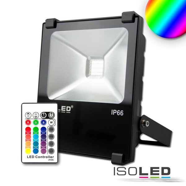 LED Fluter 30W, RGB, IP66, inkl. Funk-Fernbedienung