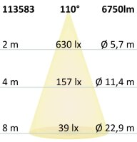 LED Fluter Prismatic 50W, warmweiß, anthrazit, IP66