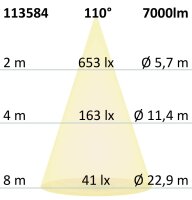 LED Fluter Prismatic 50W, kaltweiß, anthrazit, IP66