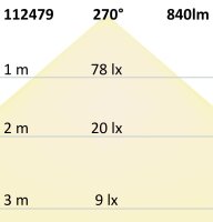 ISOLED E27 LED 9W G60, 270°, weiß, warmweiß
