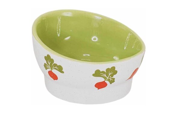 NOBBY  Nager Napf "Radish", weiß/grün, 18,5 x 9,5 cm