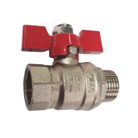 AIRCRAFT Kugelhahn 3/8 IG/AG, PN64 Stahlhebelgriff mit...