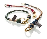 HUNTER Hundehalsband S-M, B: 1,4 cm, Halsumfang: 40 cm, blau/beige