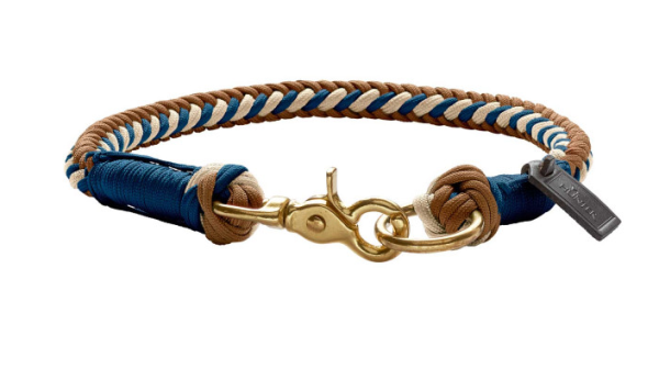 HUNTER Halsband Tinnum, M-L, B: 1,4 cm, Halsumfang: 50 cm, blau/beige
