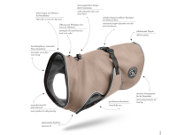 HUNTER Hundemantel Uppsala 60, Hals: 38-74 cm, Bauch:...