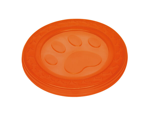 NOBBY TPR Fly-Disc "Paw", orange, Ø 22 cm