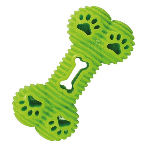 NOBBY Soft TPR Spielzeug "Knochen", grün, 13 cm