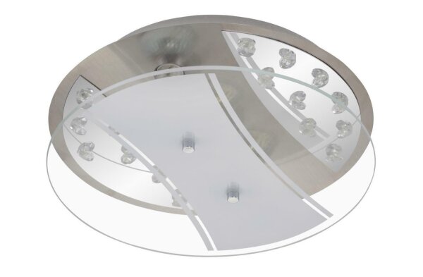 LED Deckenleuchte Briloner 3489-032 Wohnraumlampe Kristalloptik Ø27cm