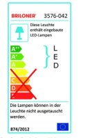 DECKENLEUCHTE BRILONER "CASA" DECKENLAMPE NICKEL LED 24W - 3576-042