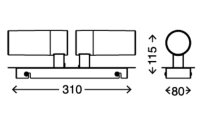 Briloner LED-Wandleuchte, 31 cm, 8 W, chrom
