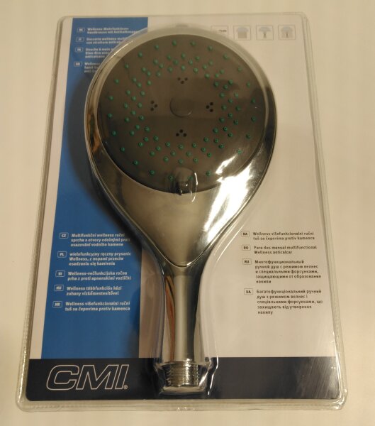 Wellness-Mehrfunktions-Handbrause mit Antikalknoppen