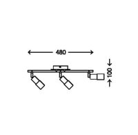 Briloner LED Deckenleuchte 3-flammig RAISE