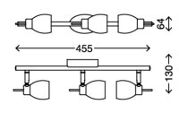 Briloner LED Deckenleuchte 3-flammig TWO