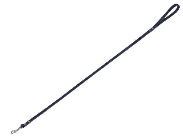 NOBBY Lederleine "Tabil", schwarz, S - M, 100 cm, 14 mm