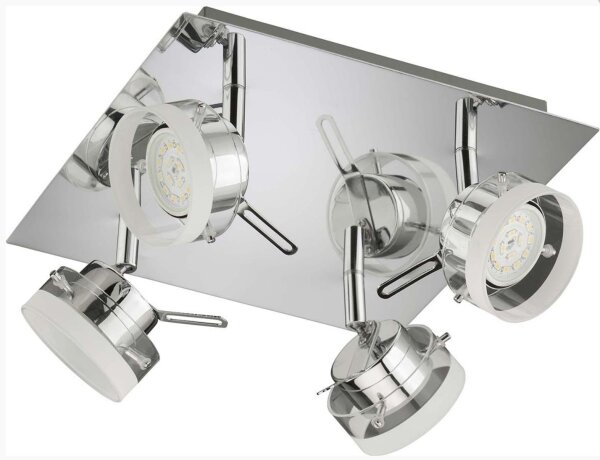 BRILONER Deckenleuchte innen eckig chrom 4-flammig 2807-048