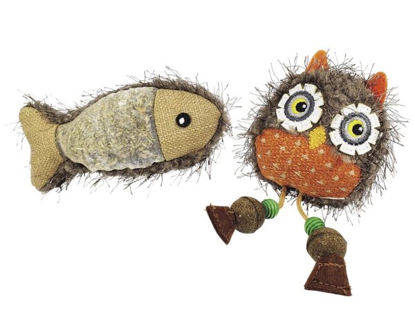 NOBBY Plüschfisch/Plüscheule, 13 + 15 cm