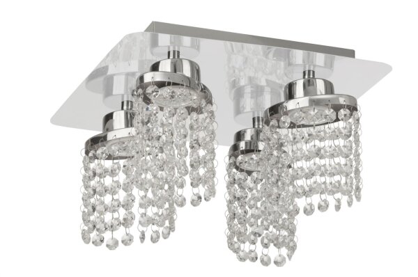 LED Deckenleuchte Briloner 3159-048 Wohnraumlampe Kristallbehang