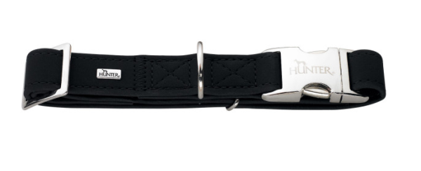 HUNTER Halsung Softie Alu-Strong 30-45/ , Kunstleder schwarz