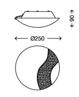 LED Deckenleuchte, 1-flammig "NOVO" 3296-116