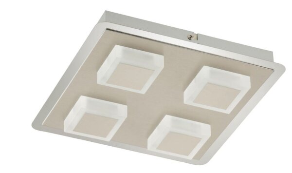 LED Deckenleuchte 4-flammig Metall-Kunststoff / alu-chrom 3532-041