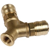 Aircraft Verteiler 2- fach mit Verschluß kupplungen...