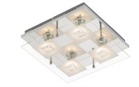 LED Deckenleuchte Chrom 4 Flammig 3195048 GU10 Glas Metall