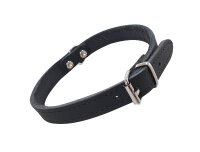 NOBBY Lederhalsband "Tabil", schwarz, S - M, 42...