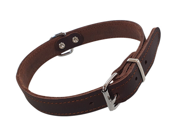 NOBBY Lederhalsband "Tabil", braun, M - L, 52 cm (42-48 cm), 22 mm