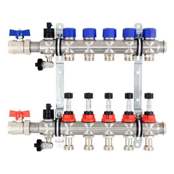 STRAWA FB-Anschlussverteiler e-class 63 VA 7 Hkr.KH3/4", mit SFEE-Ventil