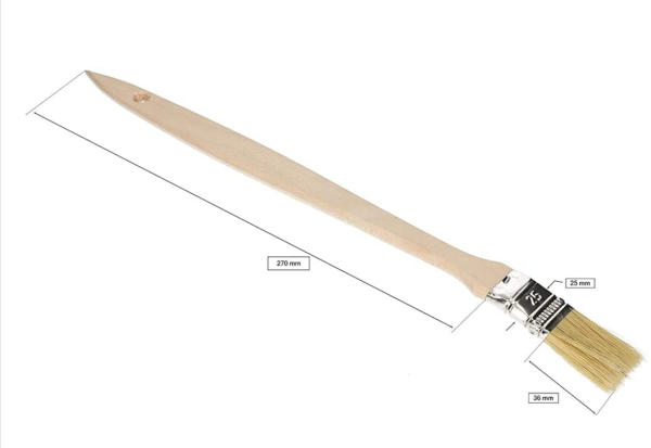 Heizkörperpinsel 25 mm   Winkelpinsel Lasurpinsel Lackierpinsel Malerpinsel Holzpinsel für Schwer Zugängliche Stellen