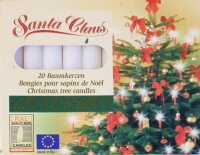 YUL Santa Claus, 20 Baumkerzen, weiß, 10 cm,...