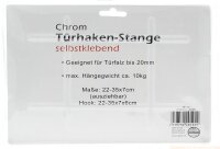 Chrom Türhaken-Stange selbstklebend