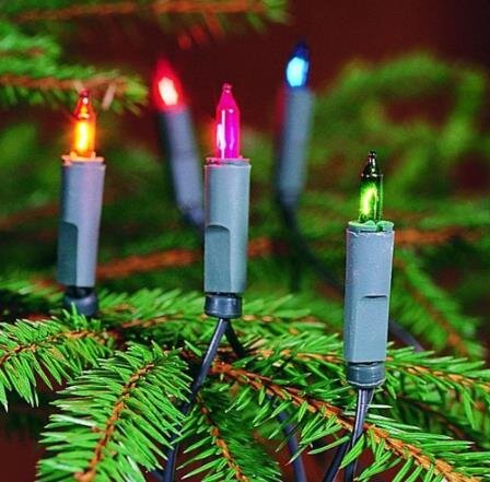 Mini-Lichterkette 35er Birnen bunt Kabel grün innen Konstsmide 2115-500