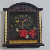 High-Class Quartz Clock Schwarz-Braun