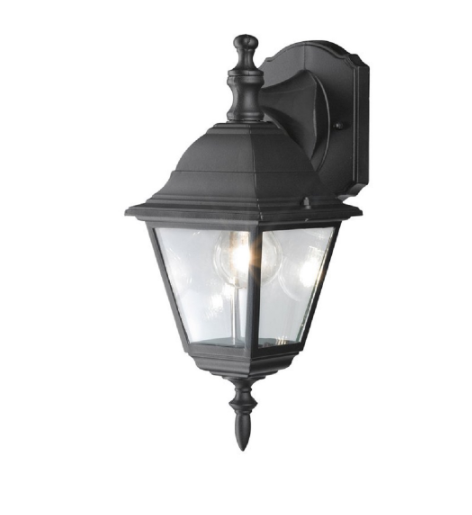 Aluminium Außenwandleuchte PERUGIA schwarz E27 IP44 805040