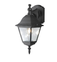 Aluminium Außenwandleuchte PERUGIA schwarz E27 IP44...