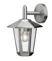 Edelstahl Außenwandleuchte MAGIONE silber E27 IP44...