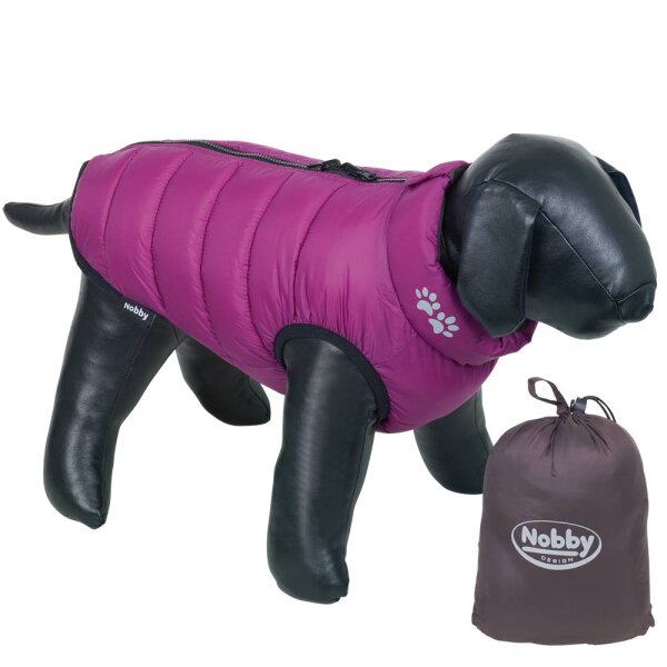 NOBBY „LIGHT“ Hundemantel, purpur-braun, 29 cm