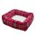 NOBBY XMAS Komfort Bett eckig "KARELI" rot, 50 x 50 x 20 cm