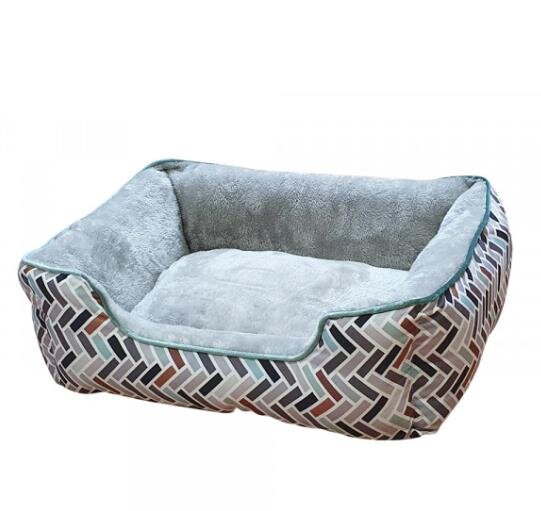 NOBBY Komfortbett eckig "Tonis"  Fischgrätmuster, 60 x 50 x 18 cm