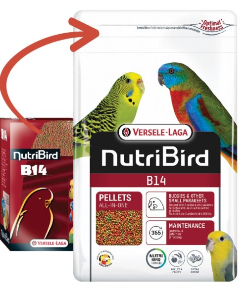 NUTRIBIRD B14 Extrudierte Pellets, für Sittiche, 800 g