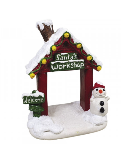 NOBBY Santas Workshop Schild, 11 x 7,8 x 13,5 cm