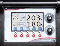 SCHWEISSKRAFT Fahrbarer MIG/MAG-Inverter SYN-MIG 253i SC digital Set
